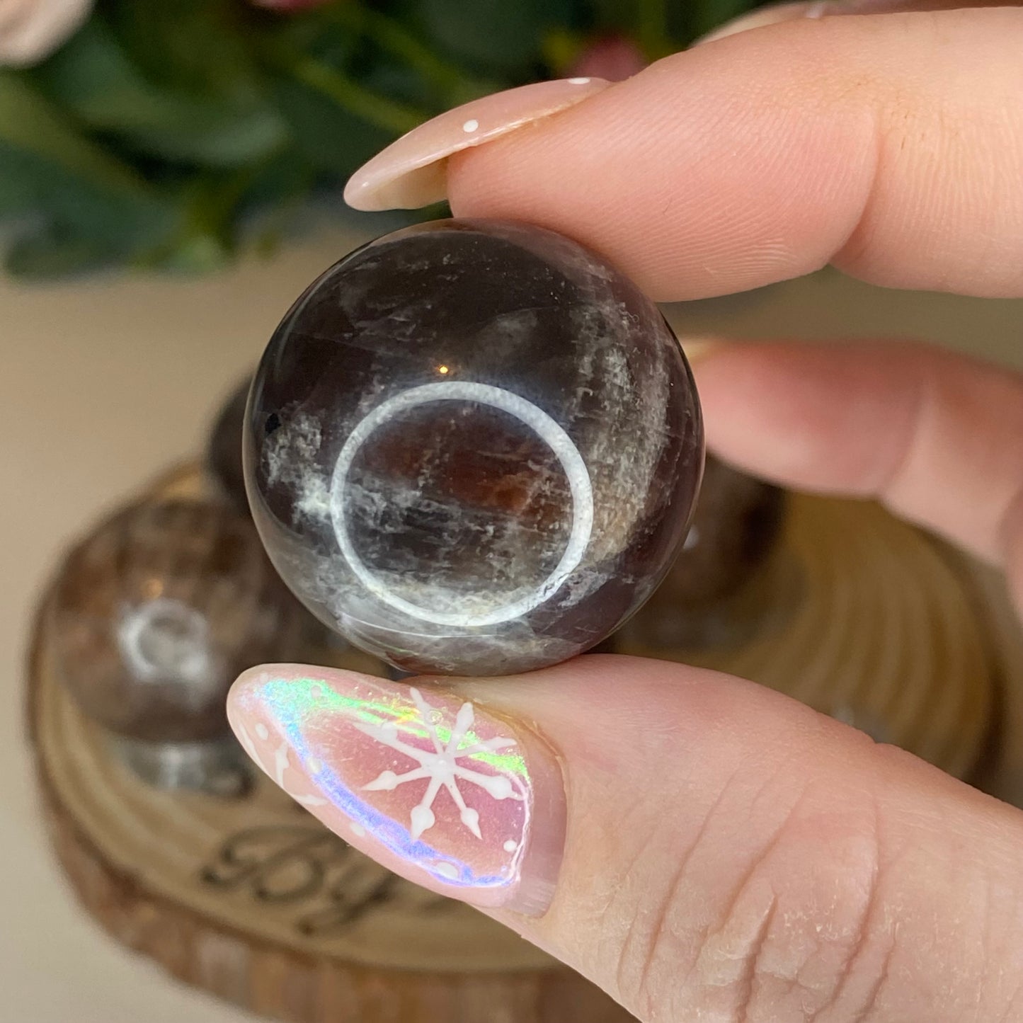 Chocolate Moonstone Spheres