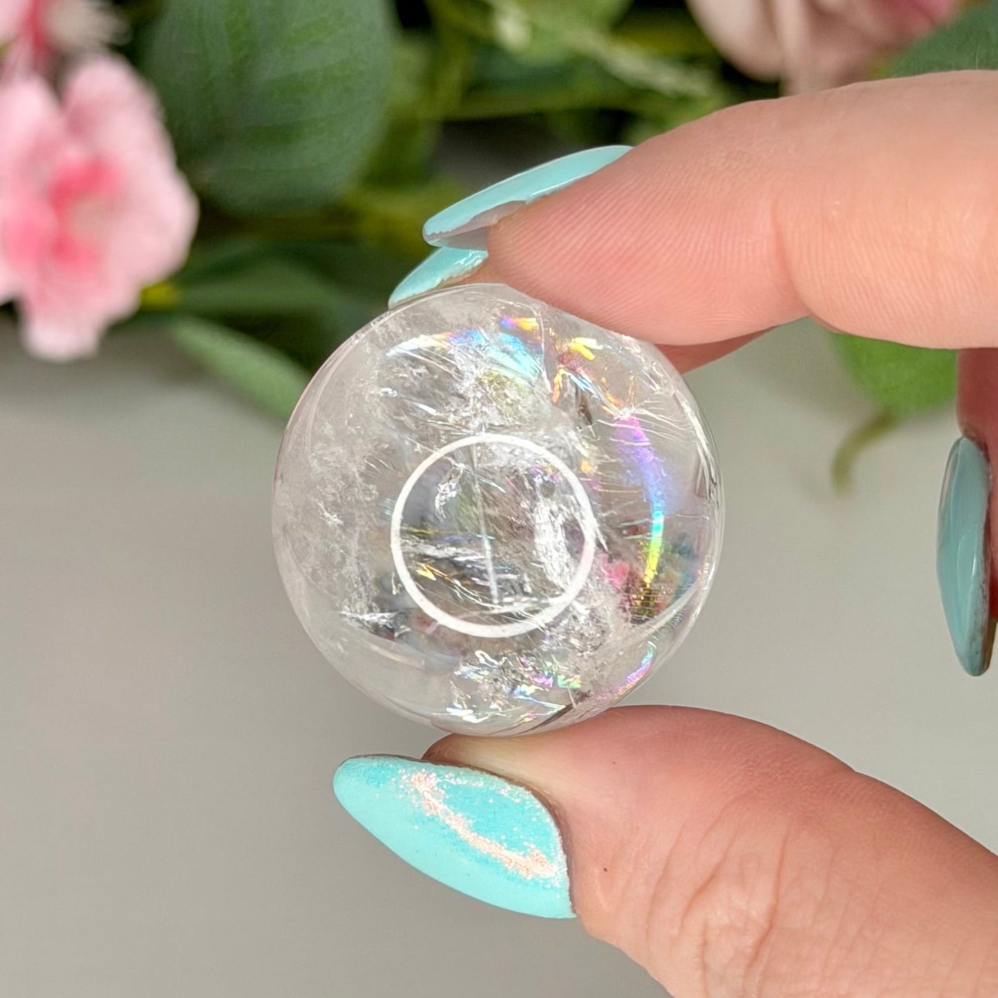 Rainbow Clear Quartz Spheres