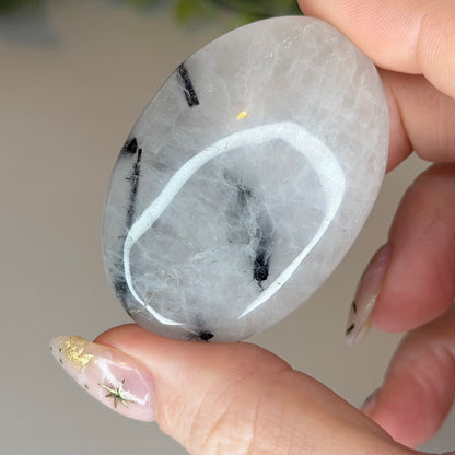Tourmaline in Quartz Palmstones