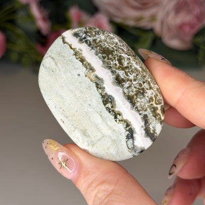Green Unicorn Jasper Palmstones