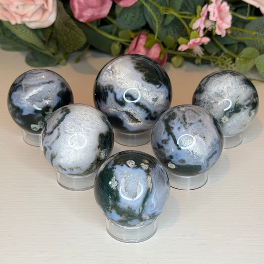 Moss Agate Spheres