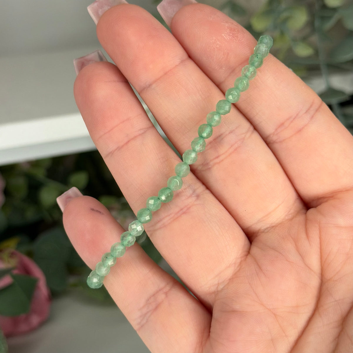 Green Aventurine Faceted Bracelet (4mm)