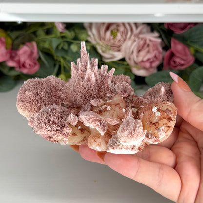 Pink Mordenite On Stilbite