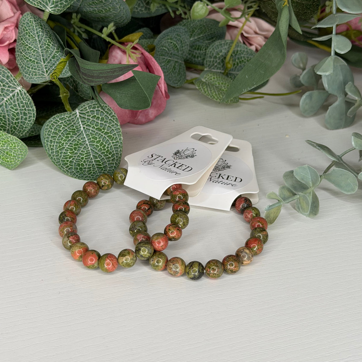 Unakite Bracelet (8mm)