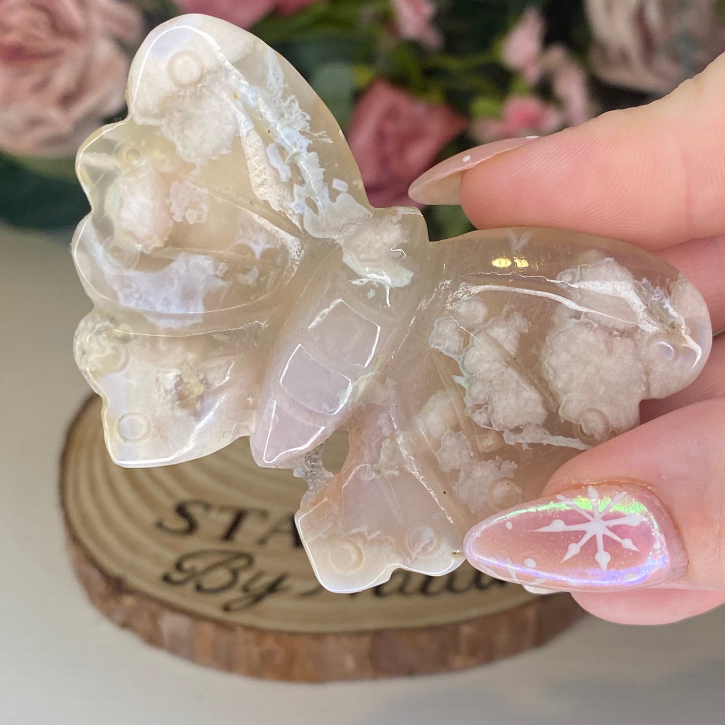 Flower Agate Butterfly