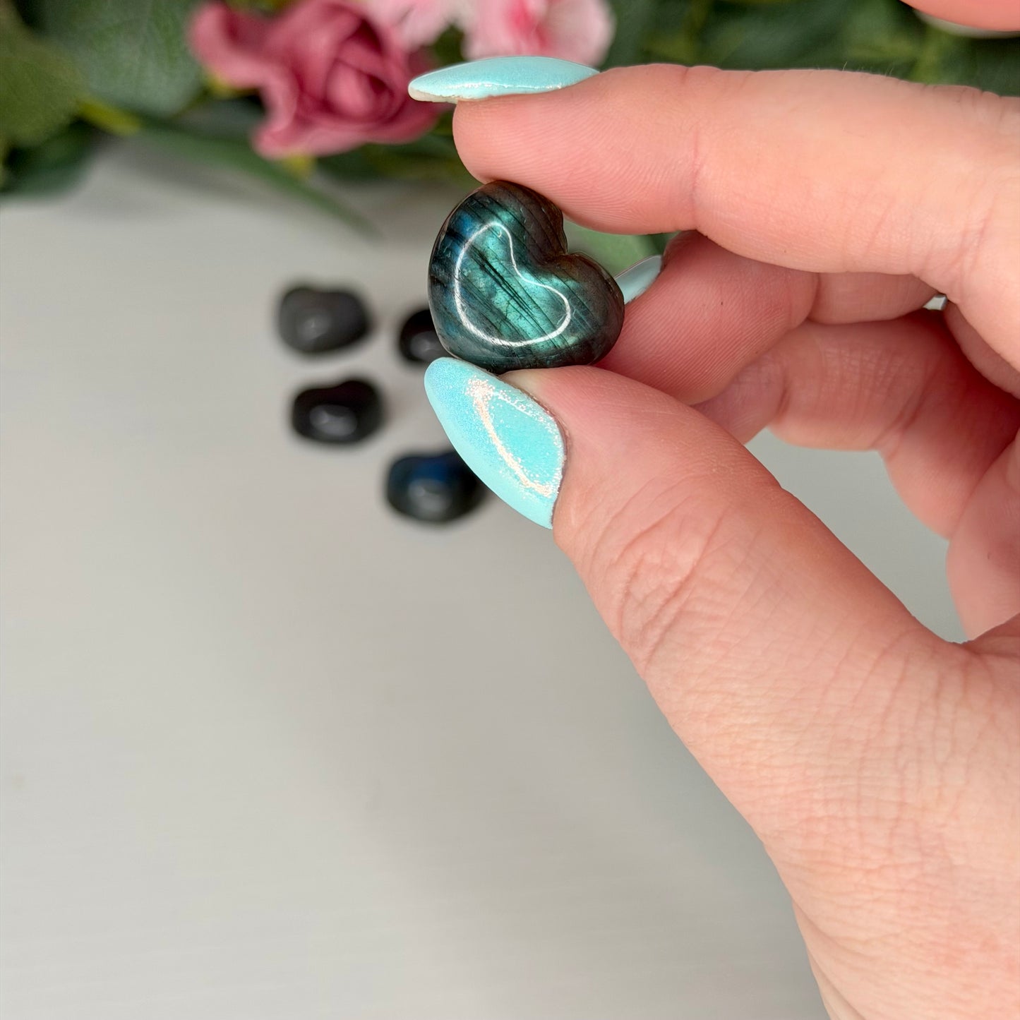 Labradorite Mini Hearts