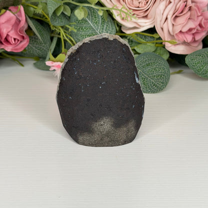 Blue Chalcedony With Stilbite & Calcite 269g