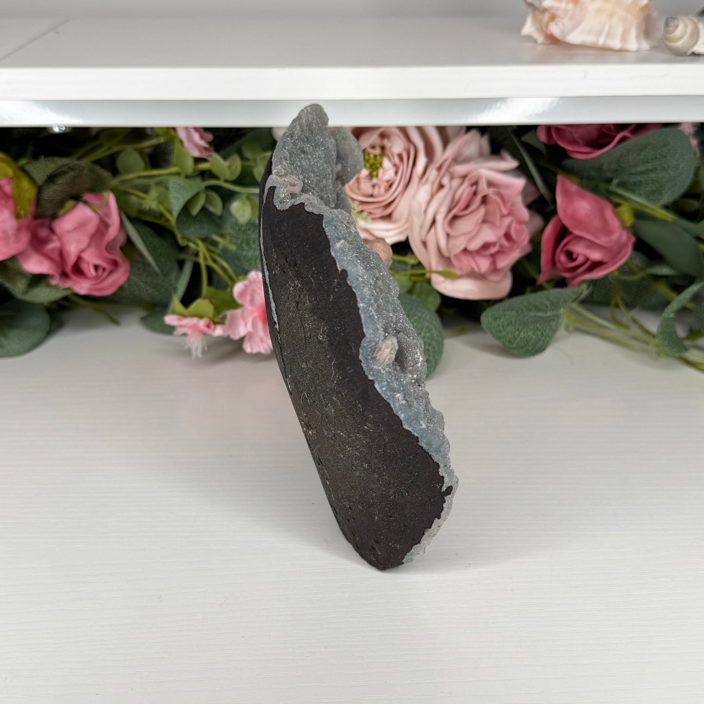 Imperfect Blue Chalcedony With Stilbite & Calcite 800g