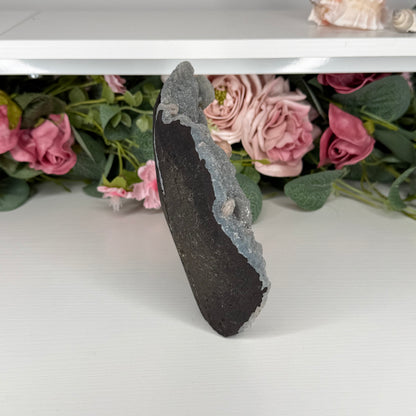 Imperfect Blue Chalcedony With Stilbite & Calcite 800g