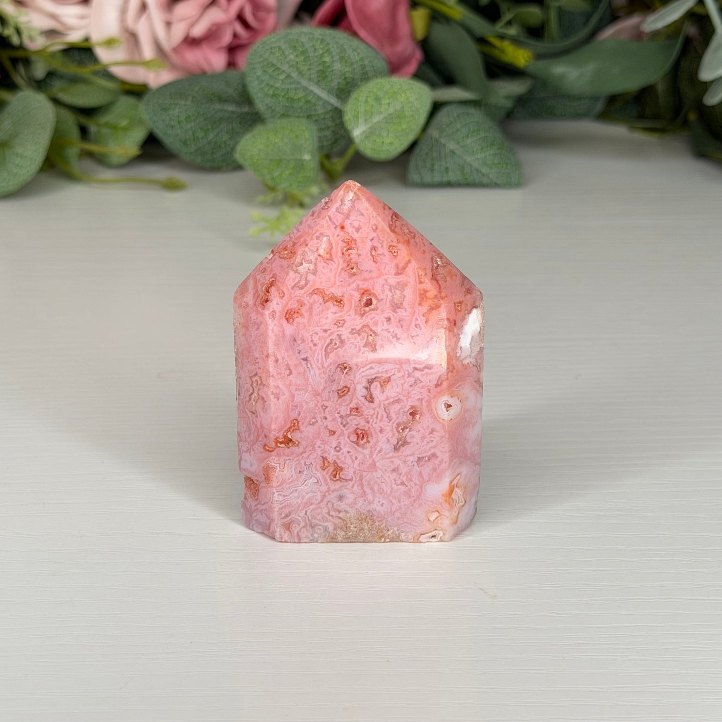 Pink Carnelian Domino Towers