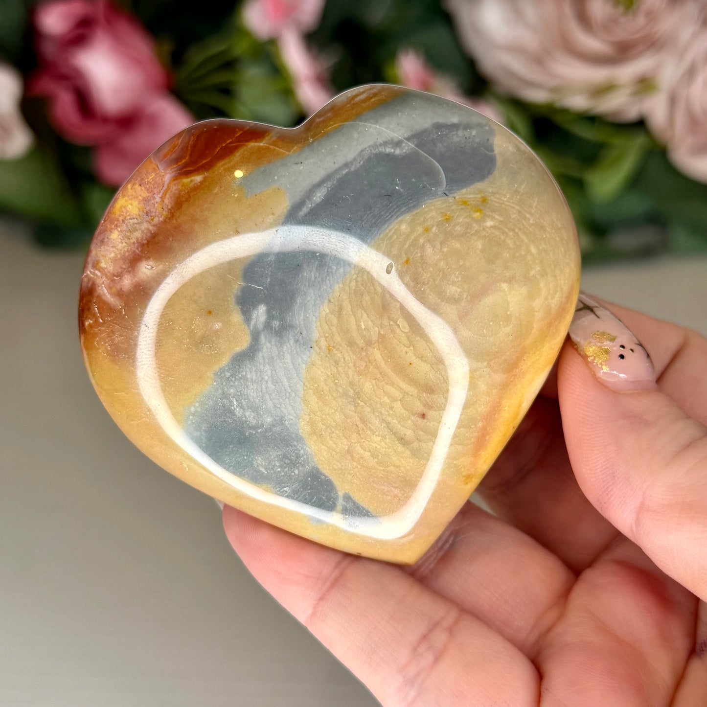 Polychrome Jasper Hearts