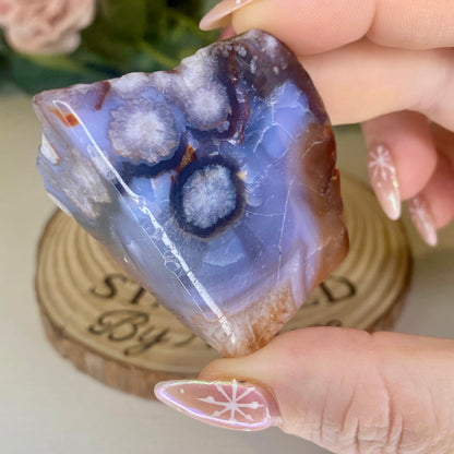 Blue Flower Agate Freeforms