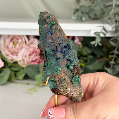 Azurite With Malachite From Indonesia