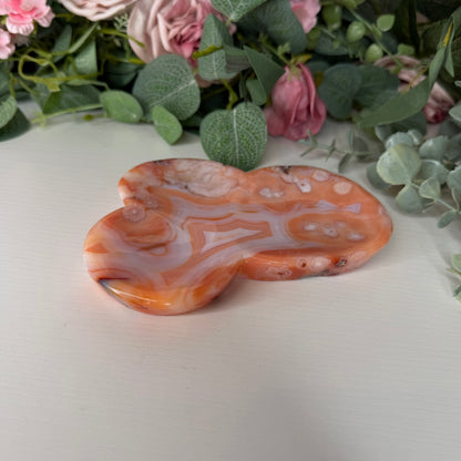 Carnelian Flower Agate Dish E