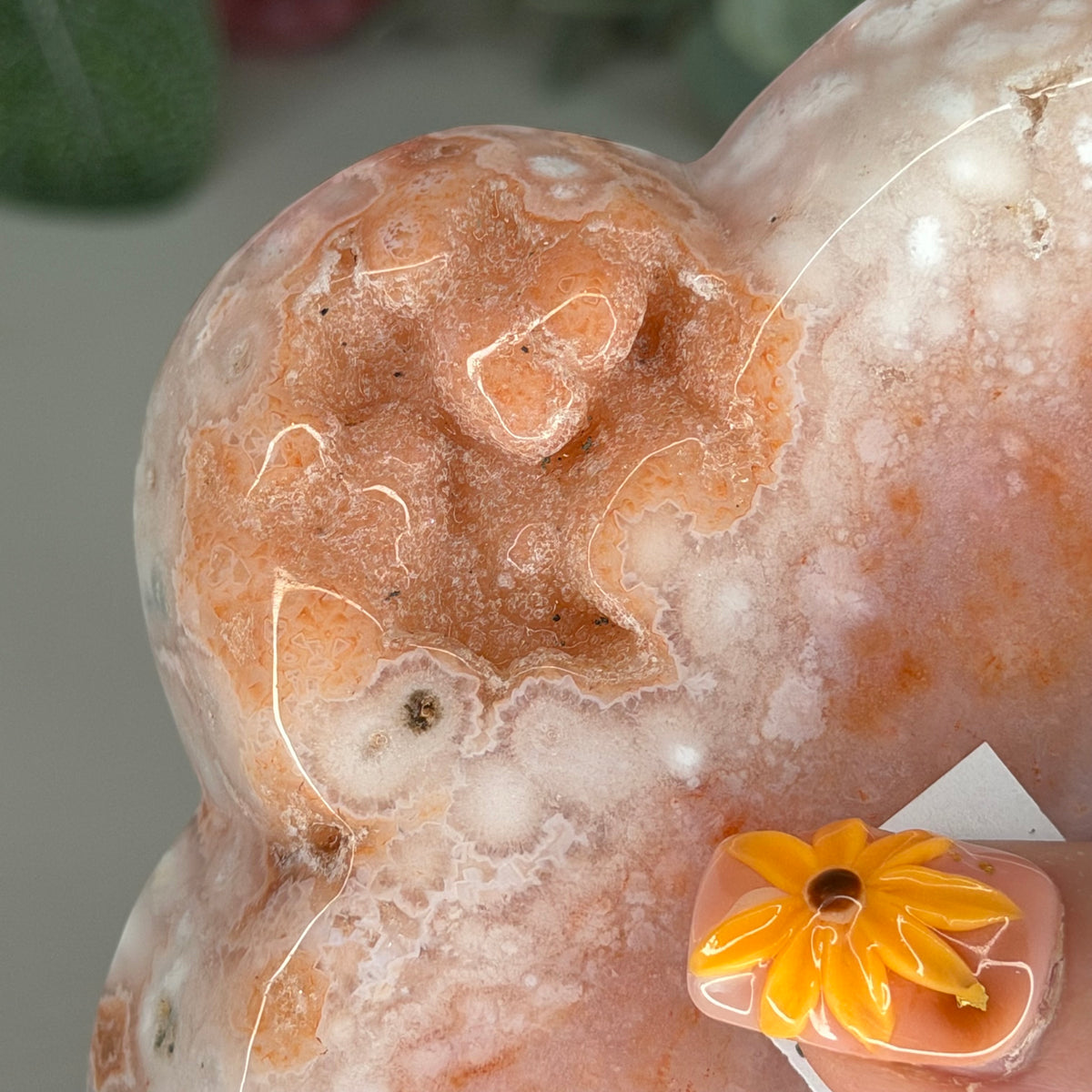 Carnelian Flower Agate Dish C