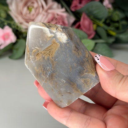 Indonesian Dendritic Moss Agate Domino Towers