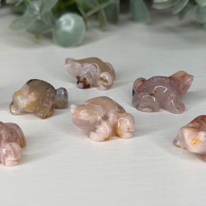 Mini Flower Agate Frog
