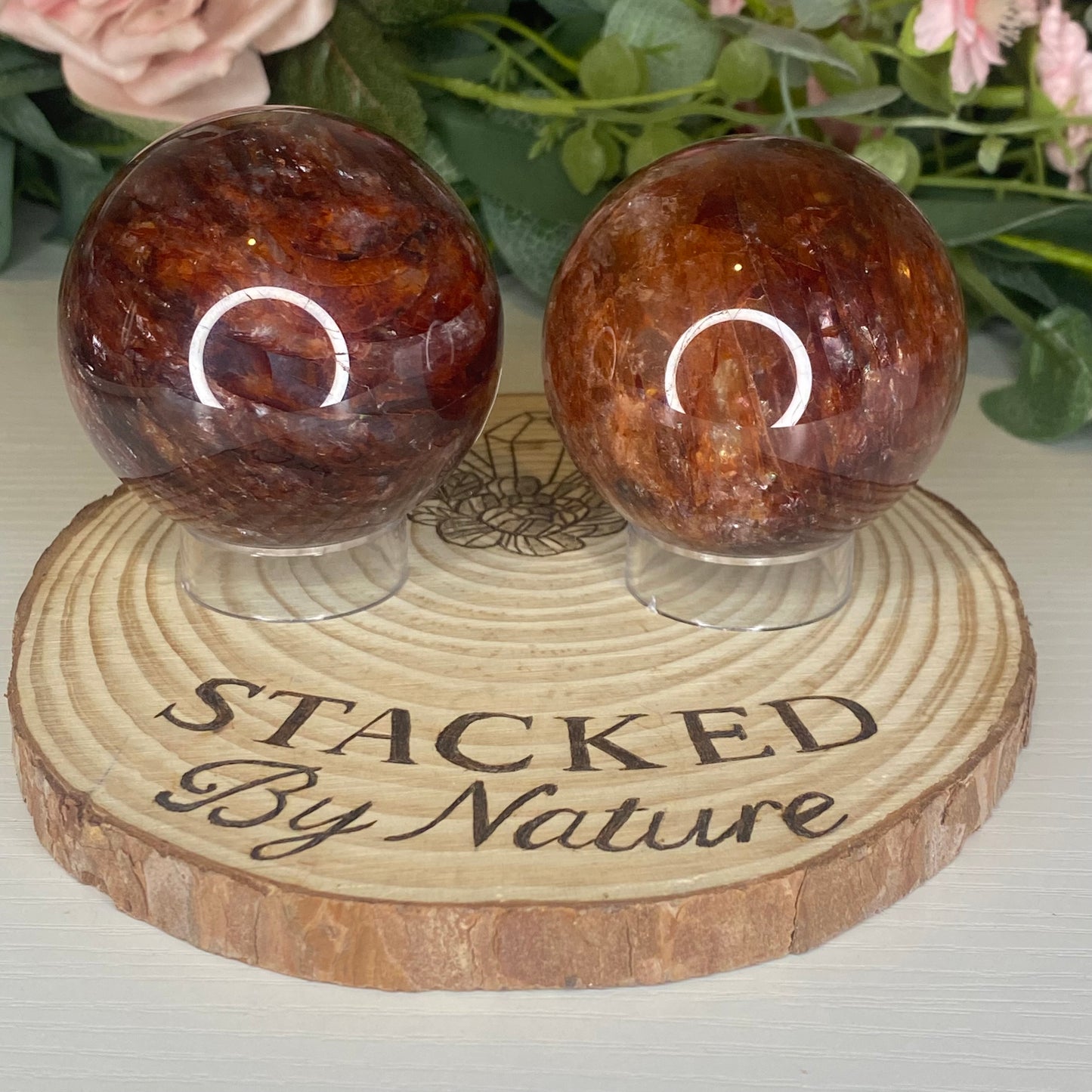 Fire Quartz Spheres