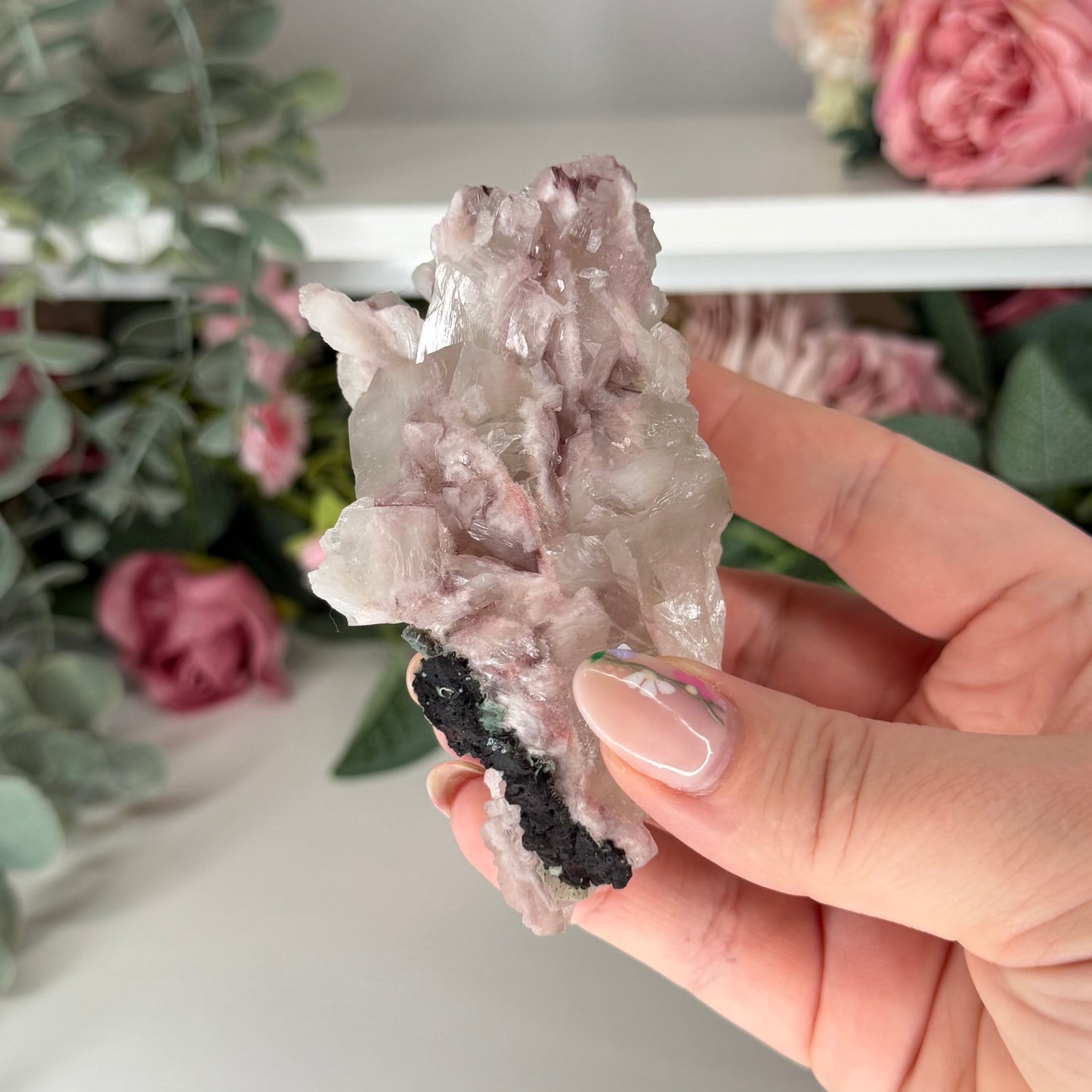 Pink Apophyllie with Stilbite
