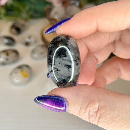 Tourmaline In Quartz Tumble