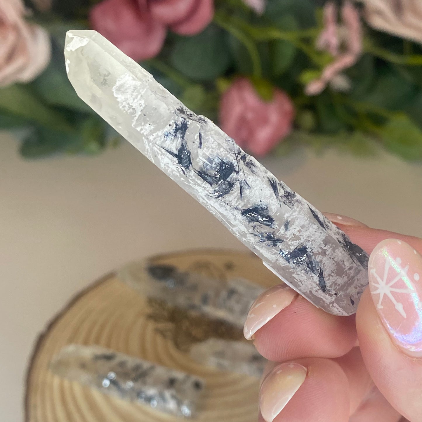 Raw Specularite on Quartz