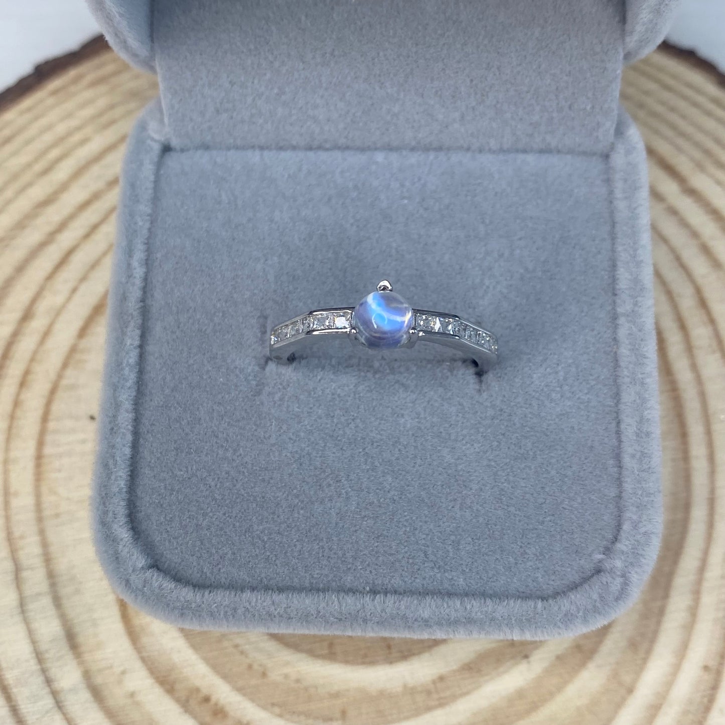 Moonstone S925 Adjustable Ring