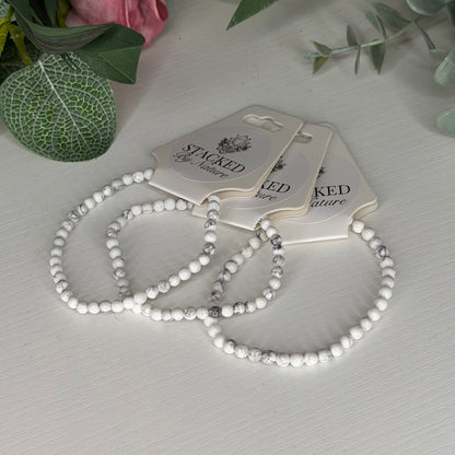 Howlite Bracelet (4mm)