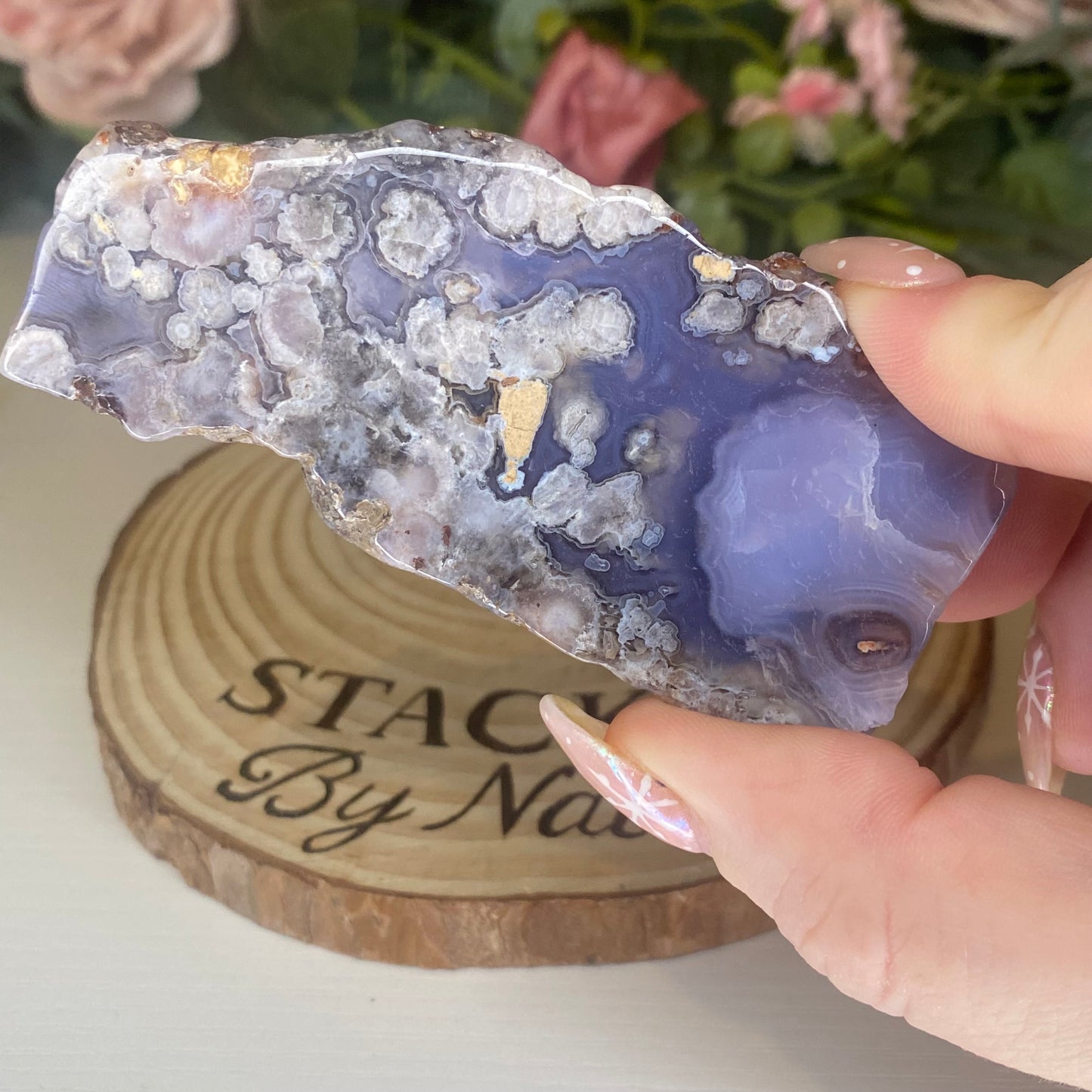 Blue Flower Agate Freeforms