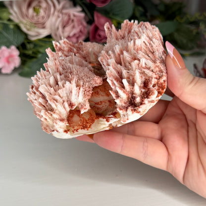 Pink Mordenite On Stilbite