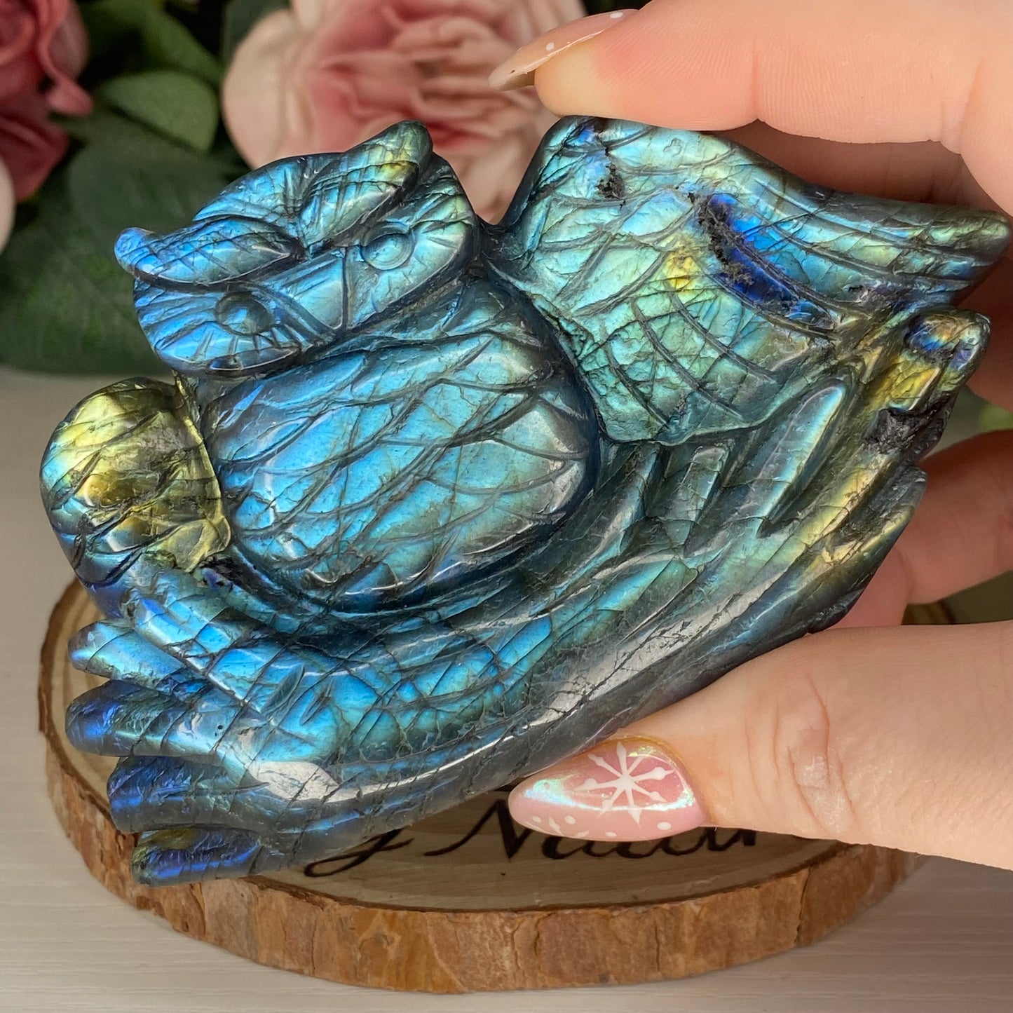 Labradorite owl