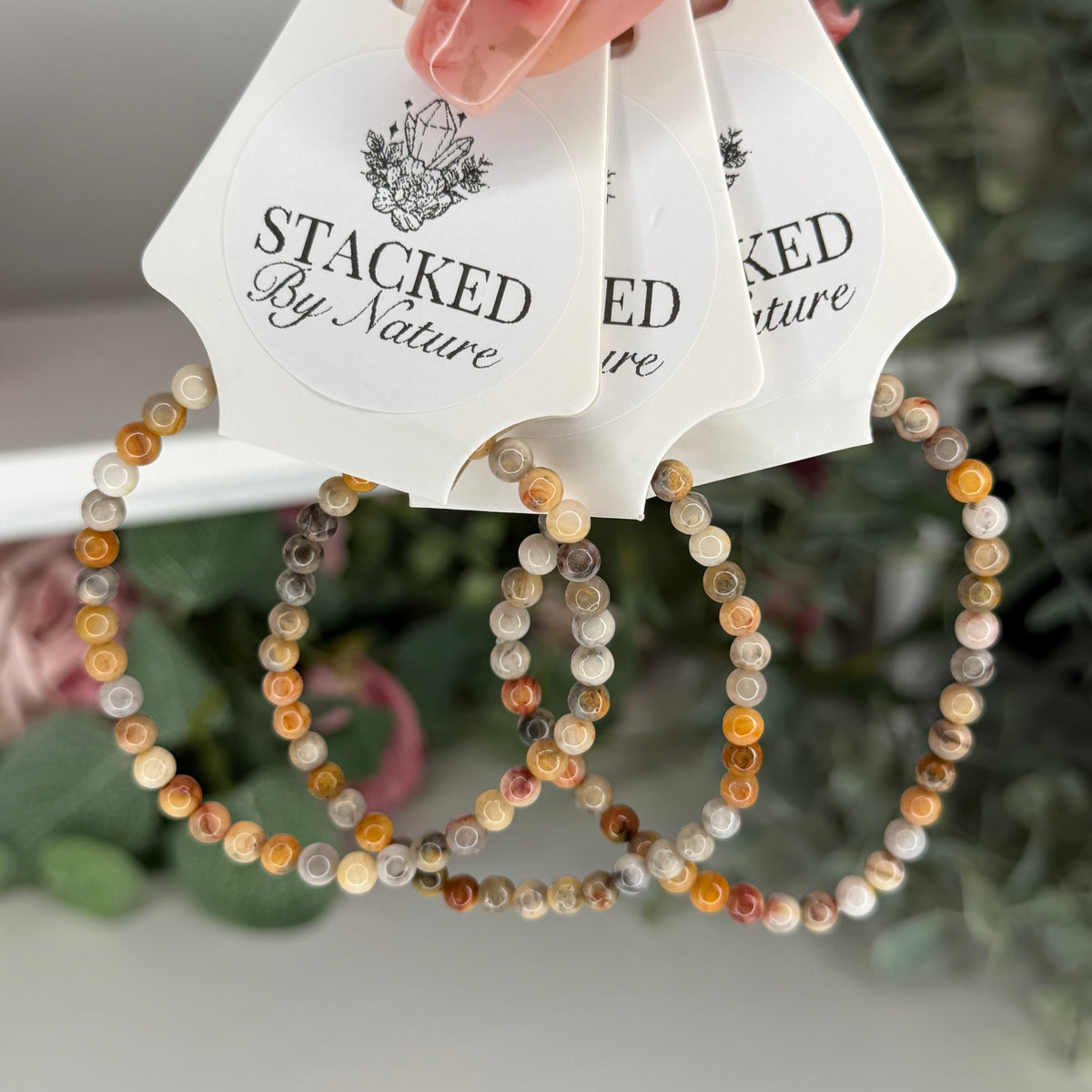 Crazy Lace Agate Bracelet (4mm)