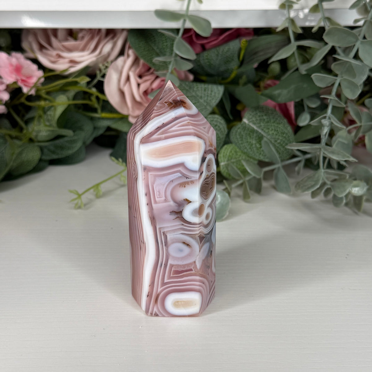 Pink Jelly Agate Towers