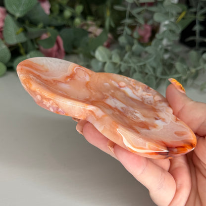 Carnelian Flower Agate Dish B