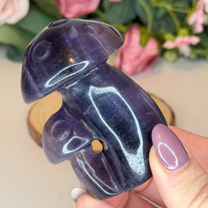 Black Rose Fluorite Mushrooms