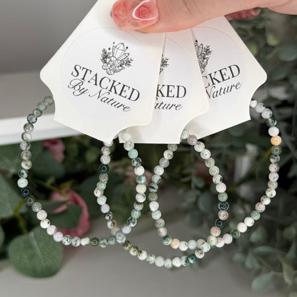 Moss Agate Bracelet (4mm)