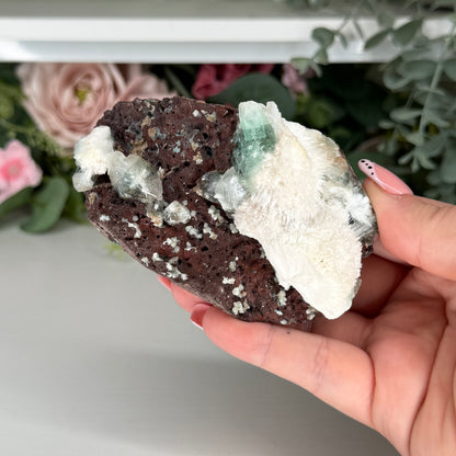 Green Apophyllite With Mordenite AQ