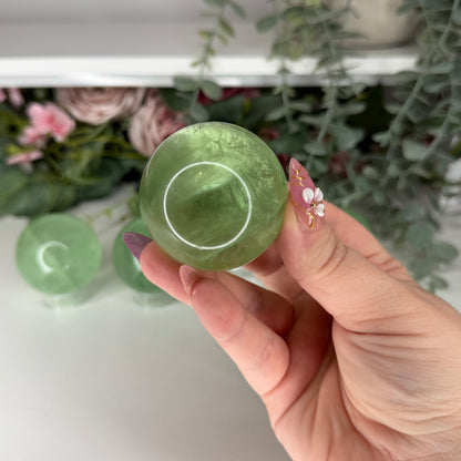 Green Apple Fluorite Spheres