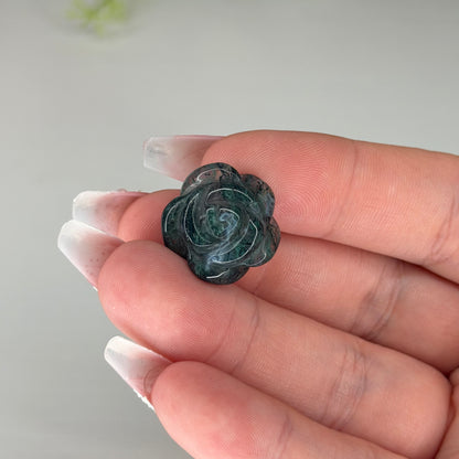 Moss Agate Mini Rose