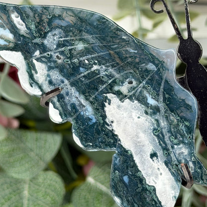 Moss Agate Butterfly Wings