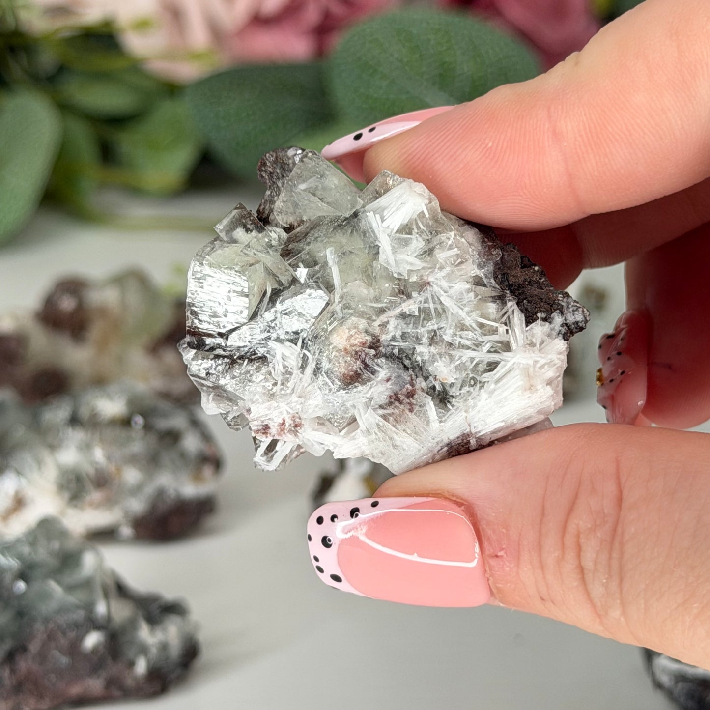 Green Apophyllite With Mordenite