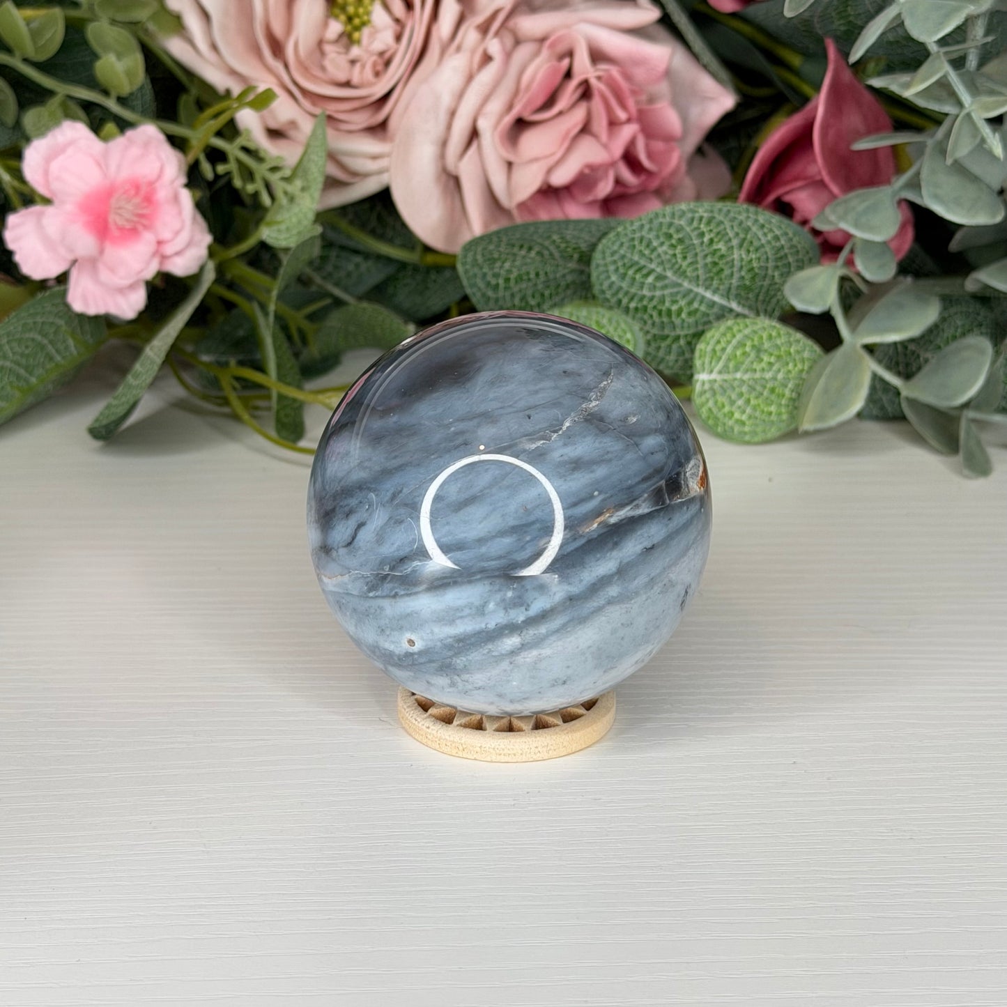 Blue Petrified Wood Spheres