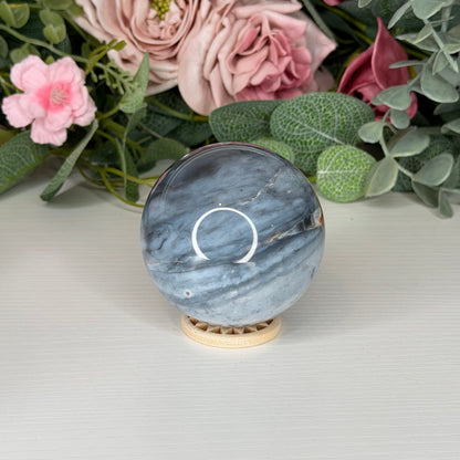 Blue Petrified Wood Spheres