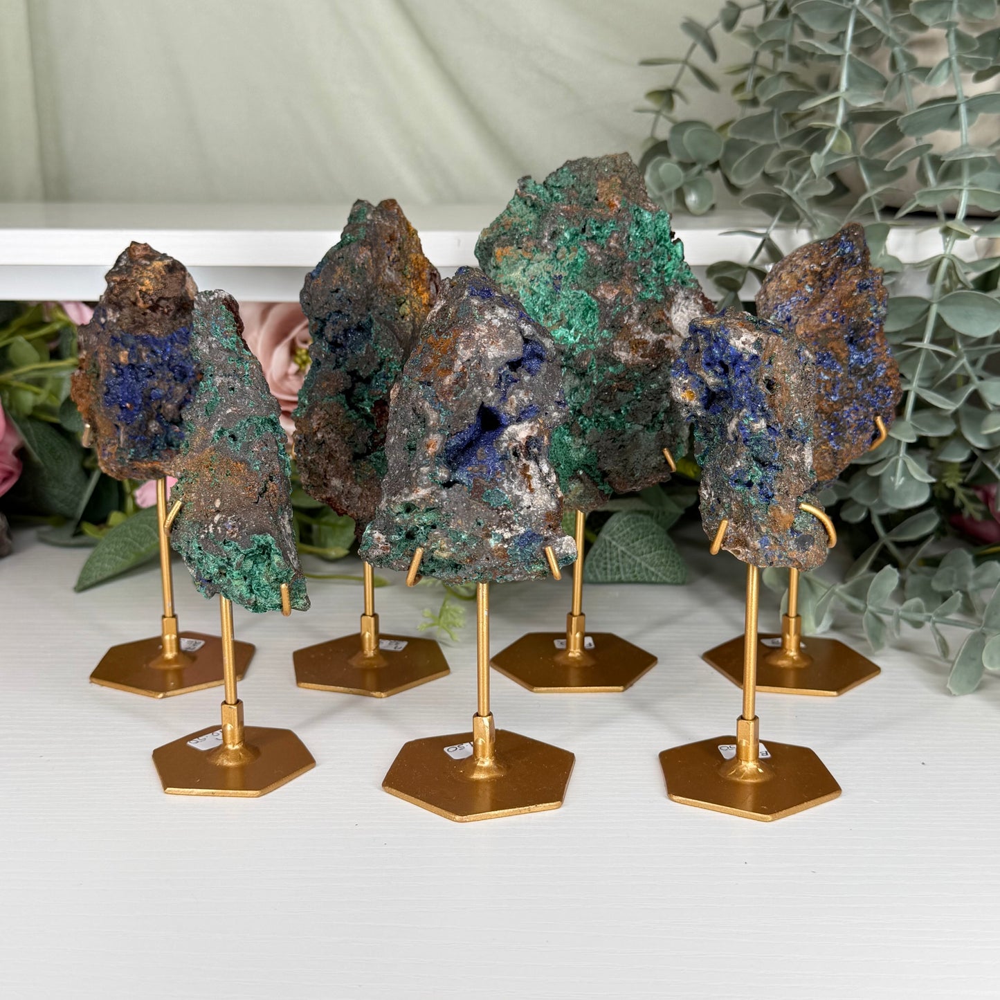 Azurite With Malachite From Indonesia