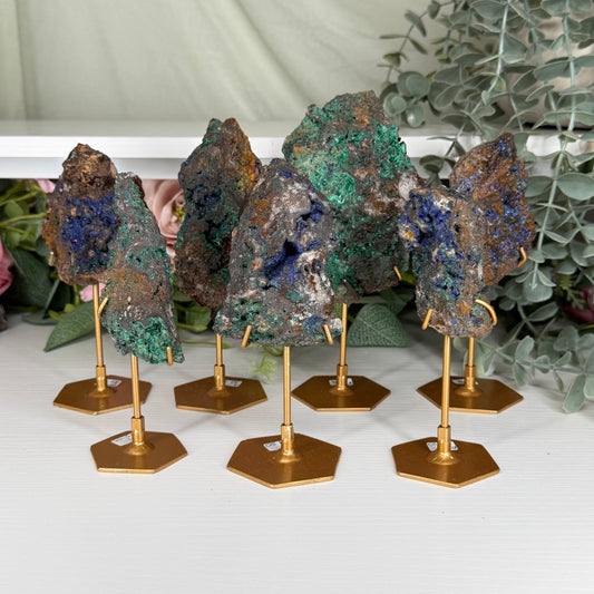 Azurite With Malachite From Indonesia