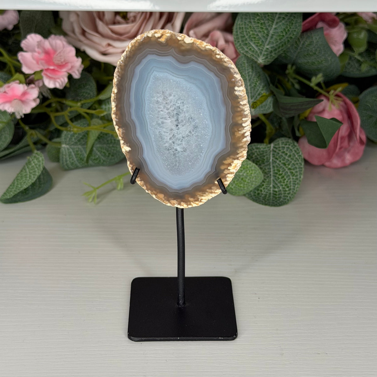 Agate Slice on Stand H