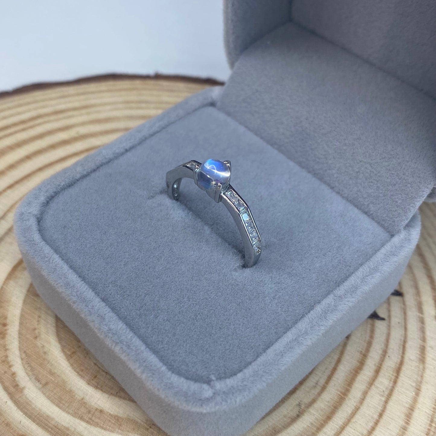 Moonstone S925 Adjustable Ring