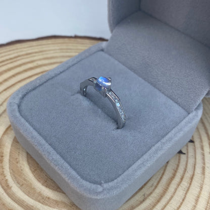 Moonstone S925 Adjustable Ring