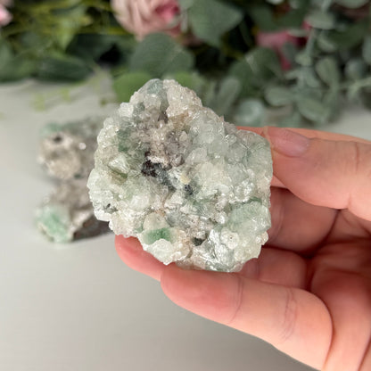 Green Apophyllite With Heulandite & Stilbite
