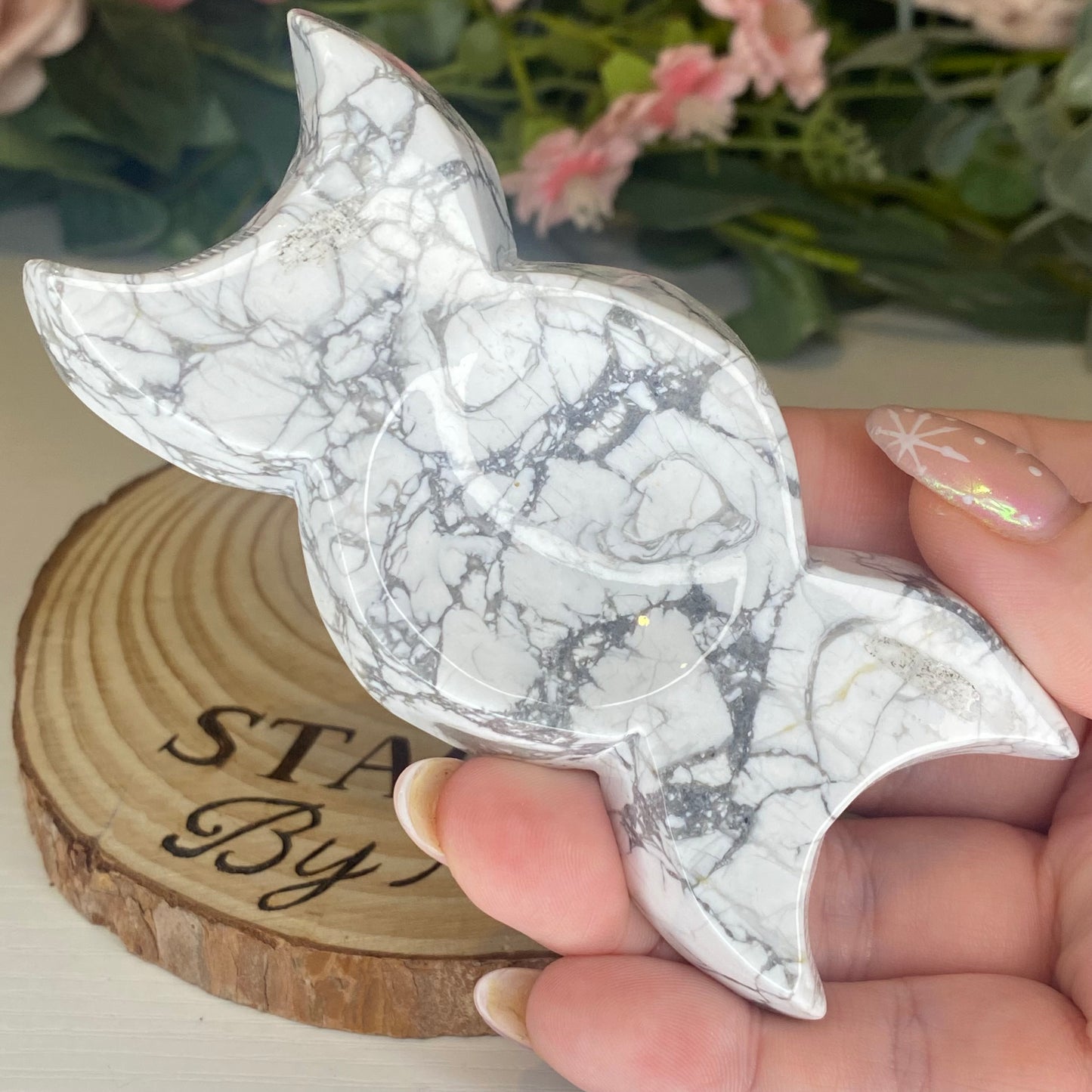 Three Moon Howlite Dish