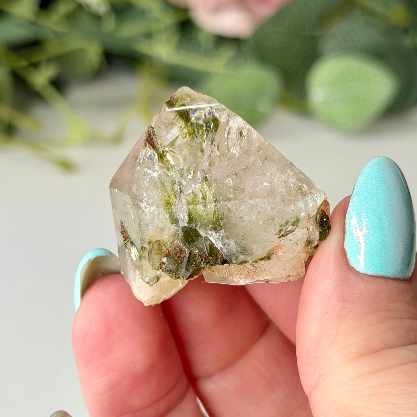 Small Epidote With Quartz Clusters